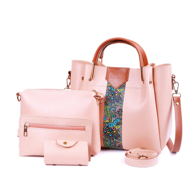 DELICACY 4 PCS T- PINK HANDBAG