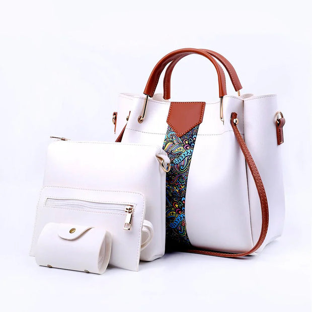 DELICACY 4 PCS WHITE HANDBAG