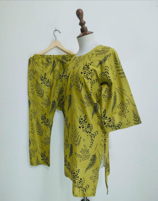 2 PCS WOMEN'S STITCHED LAWN PRINTED SHIRT AND TROUSER