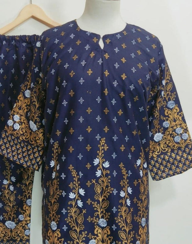 2 PCS WOMEN'S STITCHED LAWN PRINTED SHIRT AND TROUSER