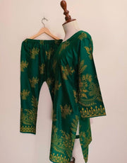 2 PCS WOMEN'S STITCHED LAWN PRINTED SHIRT AND TROUSER