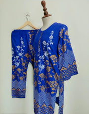 2 PCS WOMEN'S STITCHED LAWN PRINTED SHIRT AND TROUSER