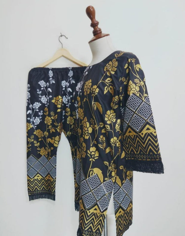 2 PCS WOMEN'S STITCHED LAWN PRINTED SHIRT AND TROUSER