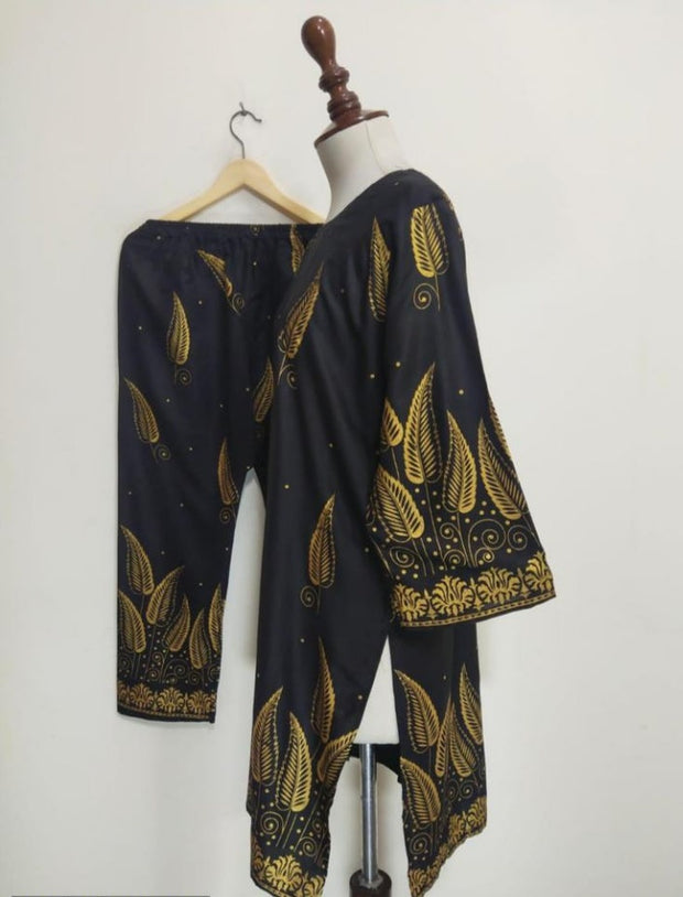 2 PCS WOMEN'S STITCHED LAWN PRINTED SHIRT AND TROUSER