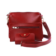 DELICACY 4 PCS WINE RED HANDBAG