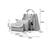 CAPRI 4 PIECE MEHROON HANDBAG