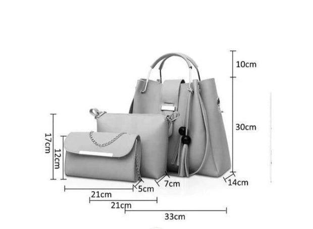 CAPRI 4 PIECE MEHROON HANDBAG