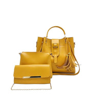 ALEXA 3 PIECE YELLOW HANDBAG