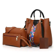 CAPRI 4 PIECE BROWN HANDBAG